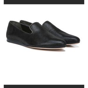 Veronica Beard Griffin 2 Black Metallic Slip-On Loafer Shoes Sz 8